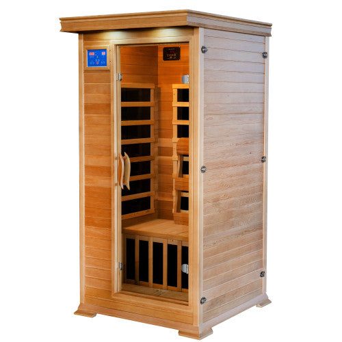 Sunray Sauna "Sedona" 1-2 Person Indoor Infrared Sauna - Red Cedar