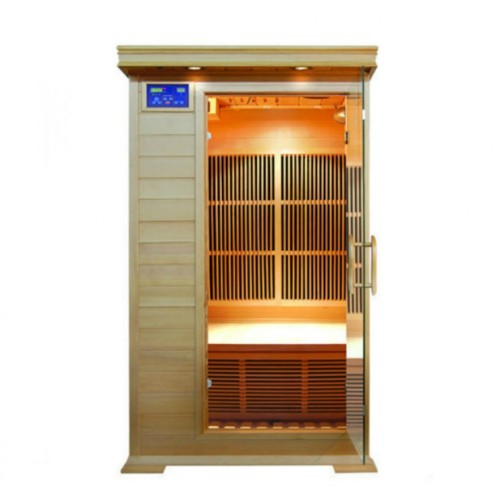 Sunray Sauna "Barrett" 1-Person Indoor Infrared Sauna - Canadian Hemlock