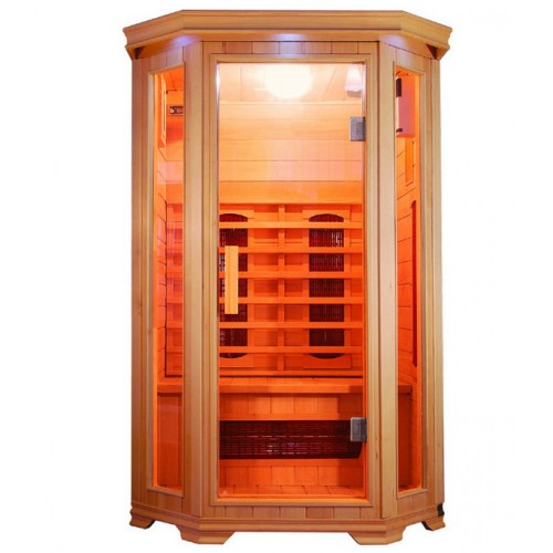 Sunray Sauna "Heathrow" 2-Person Indoor Infrared Sauna - Canadian Hemlock