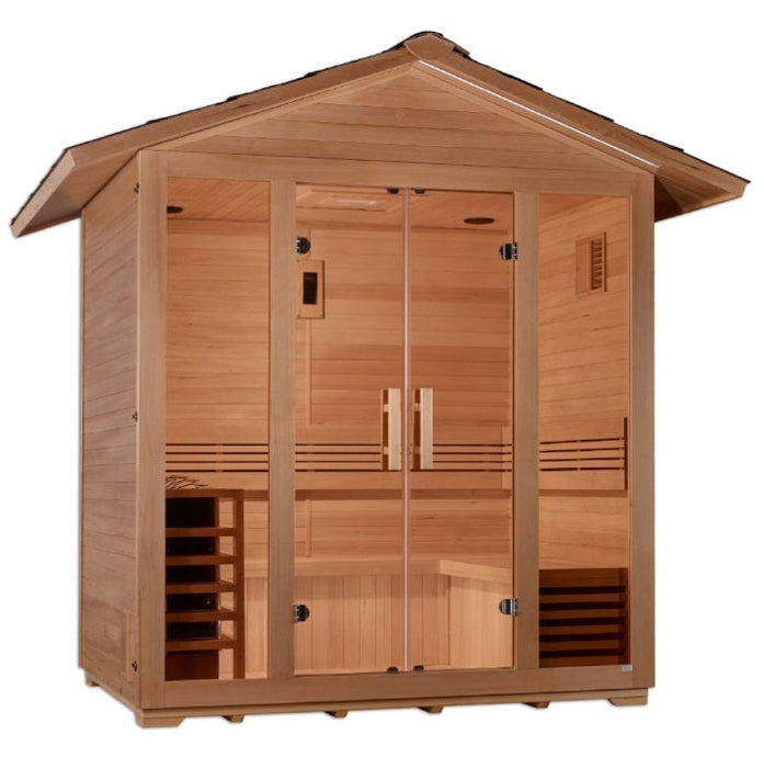 Golden Designs "Vorarlberg" 5-Person Traditional Outdoor Sauna - Canadian Hemlock  (GDI-8105-01)