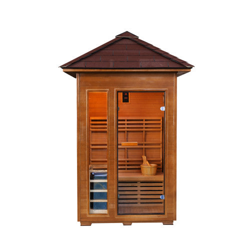 Sunray Sauna "Bristow" 2-Person Outdoor Traditional Sauna with Window