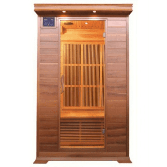 Sunray Sauna "Cordova" 2-Person Indoor Infrared Sauna - Red Cedar with Carbon Heaters and Vertical Heater Panels