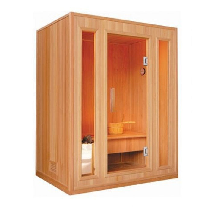 Sunray Sauna "Southport" 3-Person Indoor Traditional Sauna with Heater and Single Bench