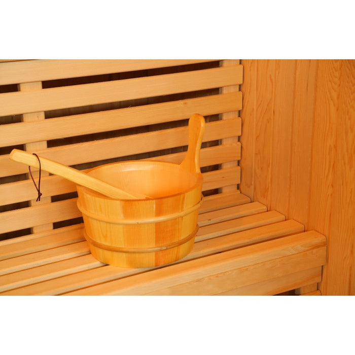 Sunray Sauna "Southport" 3-Person Indoor Traditional Sauna with Heater and Single Bench