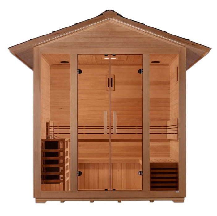 Golden Designs "Vorarlberg" 5-Person Traditional Outdoor Sauna - Canadian Hemlock  (GDI-8105-01)