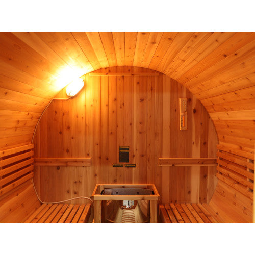 Sunray Sauna "Galley" 4-Person Indoor / Outdoor Traditional Barrel Sauna with Heater