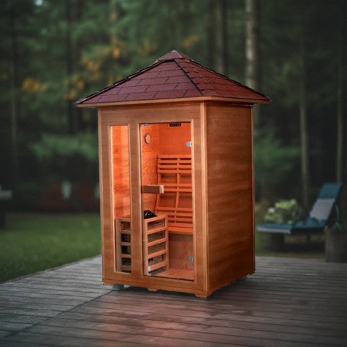 Sunray Sauna "Bristow" 2-Person Outdoor Traditional Sauna with Window