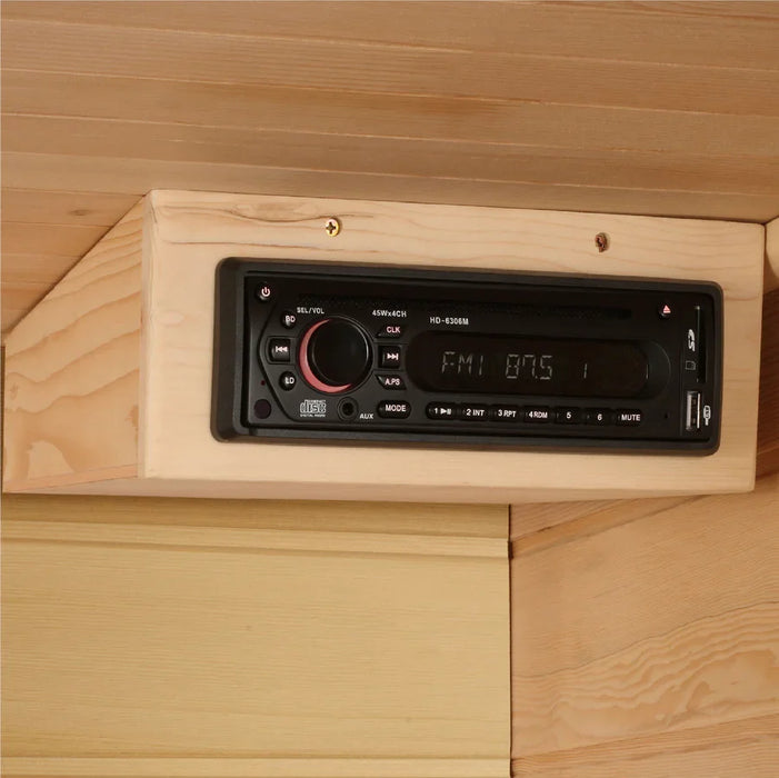 Maxxus Sauna 3-Person Low EMF FAR Infrared Indoor Sauna - Canadian Red Cedar (MX-K306-01 CED)