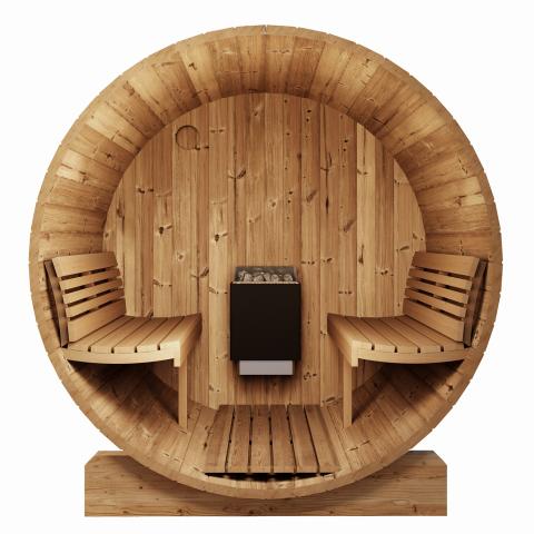 SaunaLife Model E6 | Ergo Series 3-Person Barrel Sauna