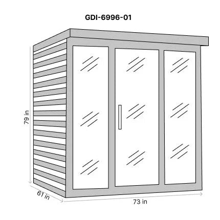 Golden Designs "Monaco" 6-person PureTech™ Near Zero EMF FAR Infrared Sauna - Canadian Hemlock (GDI-6996-01)