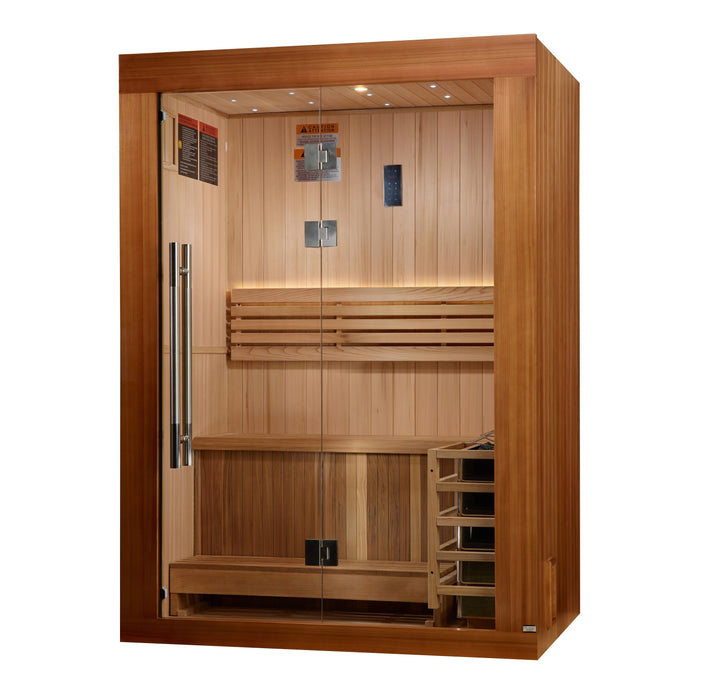 Golden Designs 2025 Model - "Sundsvall Edition" 2-Person Traditional Steam Indoor/Outdoor Sauna (GDI-7289-02)