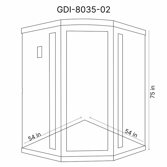 Golden Designs "Reserve Edition" 3-Person Indoor Full Spectrum EMF PureTech™ Near Zero EMF FAR Infrared Sauna w/ Himalayan Salt Bar - Corner Unit (GDI-8035-02)