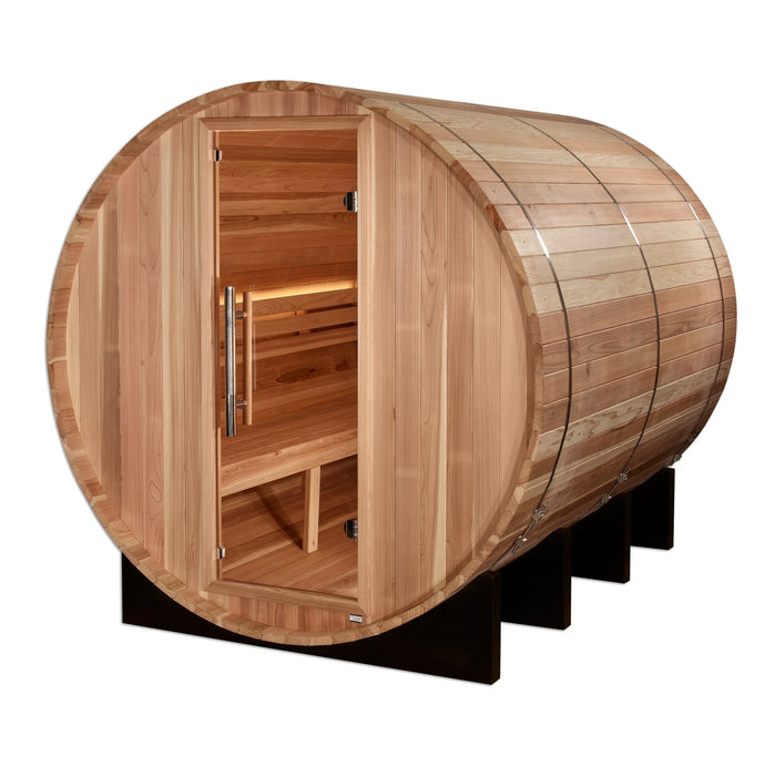 Golden Designs "Klosters" 6-Person Outdoor Barrel Traditional Sauna (GDI-B006-01)