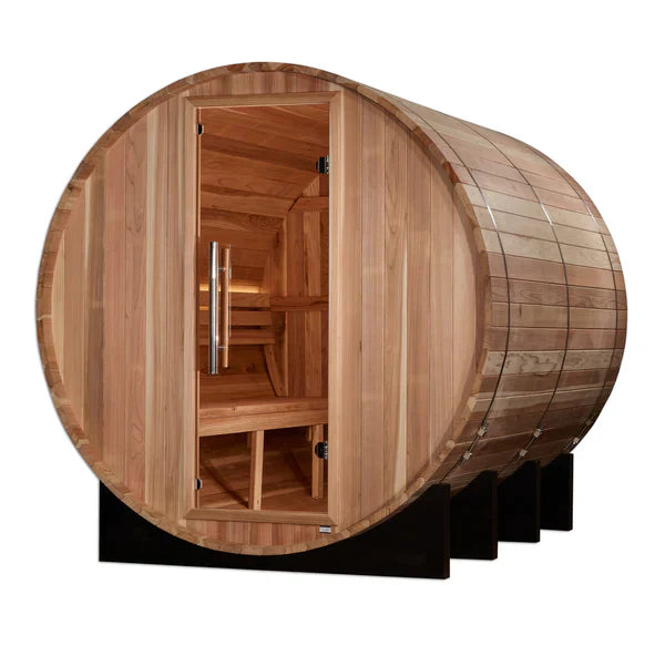 Golden Designs "Klosters" 6-Person Outdoor Barrel Traditional Sauna (GDI-B006-01)