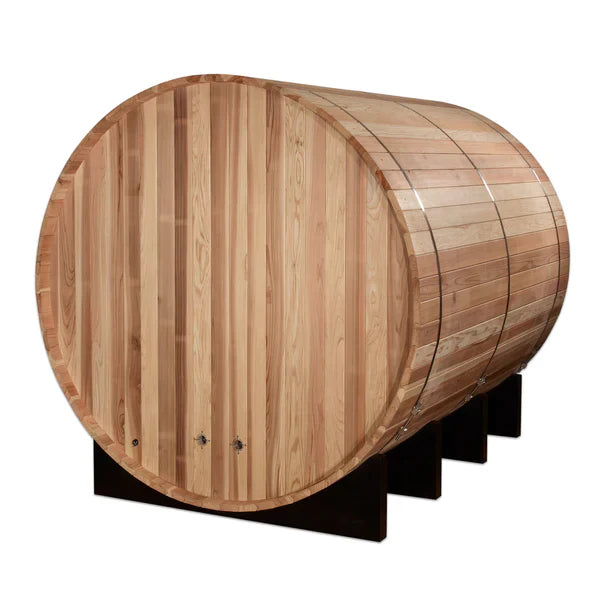 Golden Designs "Klosters" 6-Person Outdoor Barrel Traditional Sauna (GDI-B006-01)