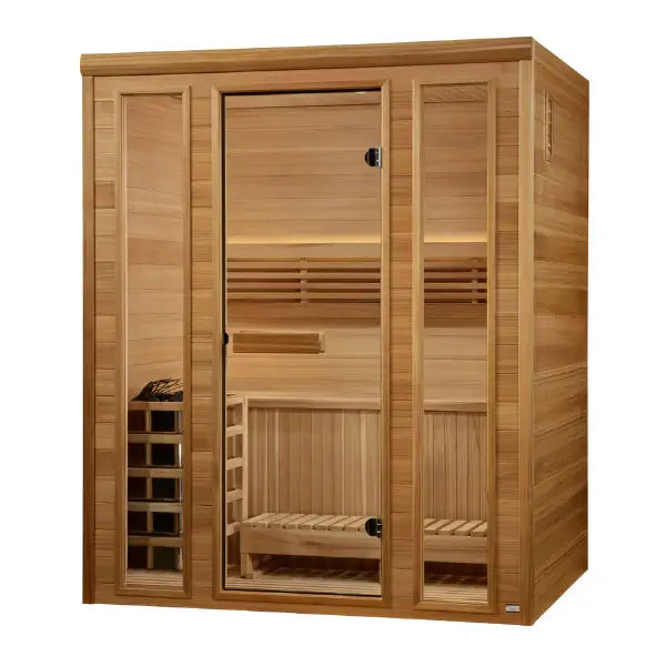 Golden Designs 2025 Model - "Andermatt Edition" 3-Person Traditional Steam Indoor Sauna (GDI-7030-01)