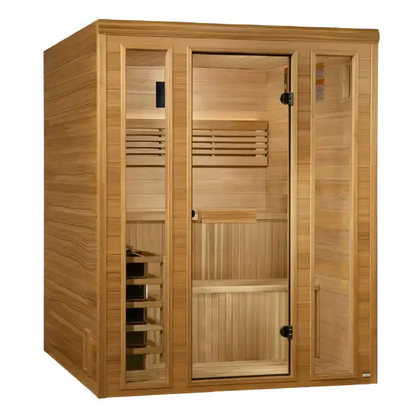 Golden Designs 2025 Model - "Engelberg Edition" 6-Person Traditional Steam Indoor Sauna (GDI-7060-01)