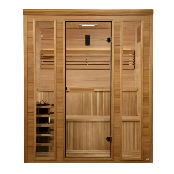 Golden Designs 2025 Model - "Engelberg Edition" 6-Person Traditional Steam Indoor Sauna (GDI-7060-01)