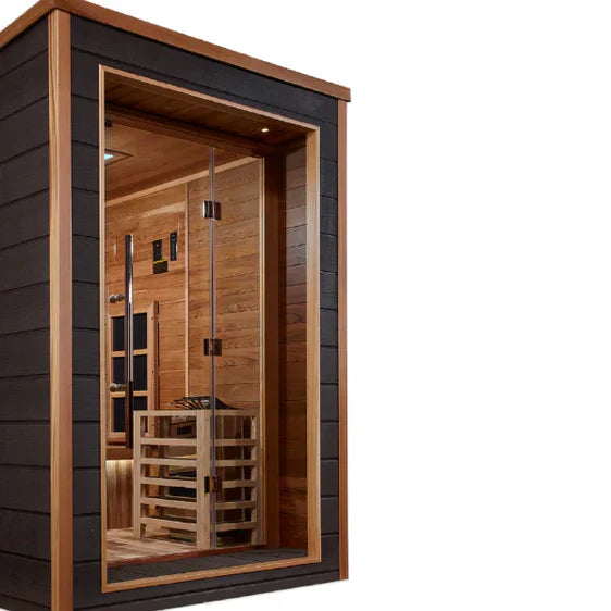 Golden Designs "Karlstad" 6-Person Outdoor-Indoor PureTech™ Hybrid Full Spectrum EMF Sauna (GDI-8226-01)