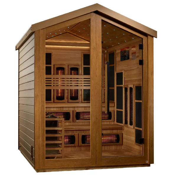 Golden Designs "Kaskinen" 6-Person Outdoor Hybrid Full Spectrum and Traditional Sauna (GDI-8526-01)