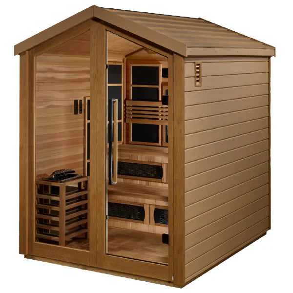 Golden Designs "Kaskinen" 6-Person Outdoor Hybrid Full Spectrum and Traditional Sauna (GDI-8526-01)