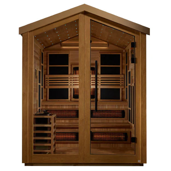 Golden Designs "Kaskinen" 6-Person Outdoor Hybrid Full Spectrum and Traditional Sauna (GDI-8526-01)