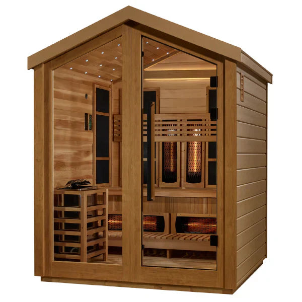 Golden Designs "Loviisa" 3-Person Outdoor Hybrid Full Spectrum and Traditional Sauna (GDI-8523-01)