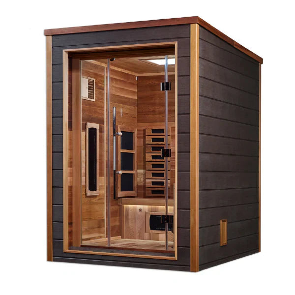 Golden Designs "Nora" 2-Person Outdoor-Indoor PureTech™ Hybrid Full Spectrum Sauna (GDI-8222-01)