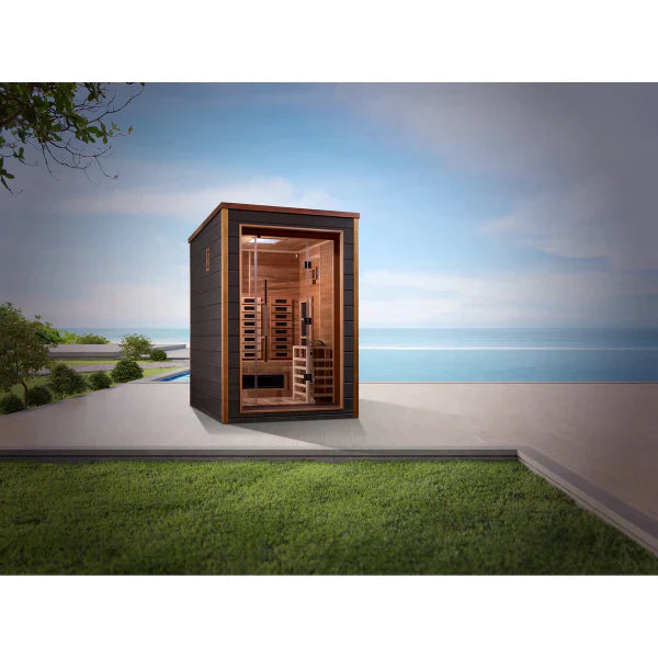 Golden Designs "Nora" 2-Person Outdoor-Indoor PureTech™ Hybrid Full Spectrum Sauna (GDI-8222-01)