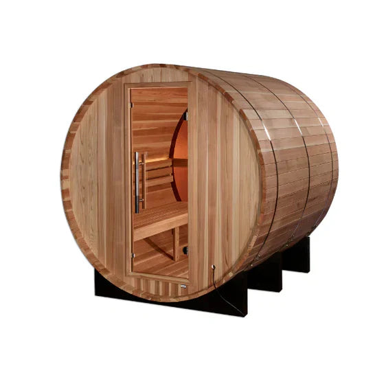 Golden Designs "Zurich" 4-Person Outdoor Barrel Traditional Sauna (GDI-B024-01)