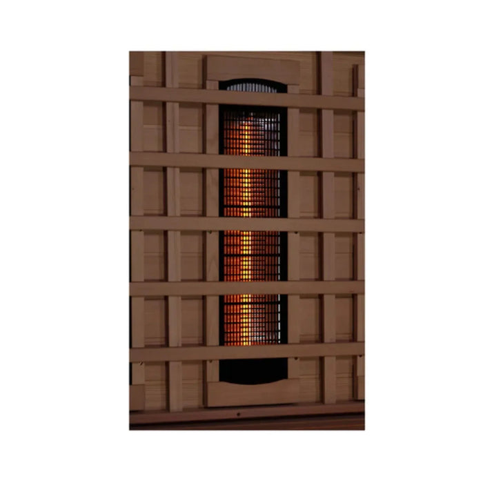 Golden Designs "Reserve Edition" 3-Person Indoor Full Spectrum EMF PureTech™ Near Zero EMF FAR Infrared Sauna w/ Himalayan Salt Bar - Corner Unit (GDI-8035-02)