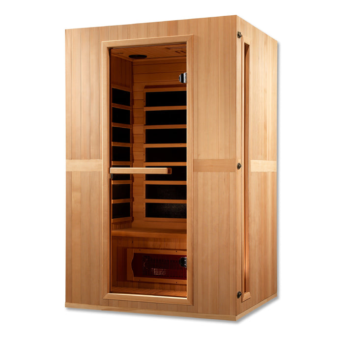 Maxxus Sauna "Serenity" Dual Tech 2-Person Low EMF FAR Infrared Indoor Sauna - Canadian Hemlock (MX-LS2-01)