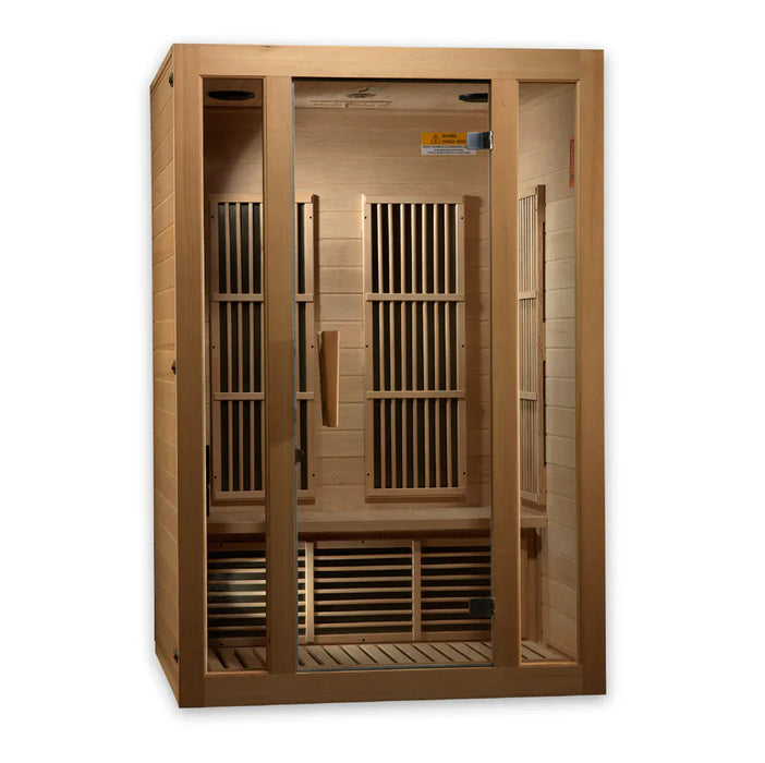 Maxxus Sauna "Seattle" 2-Person Low EMF FAR Infrared Indoor Sauna - Canadian Hemlock (MX-J206-01)