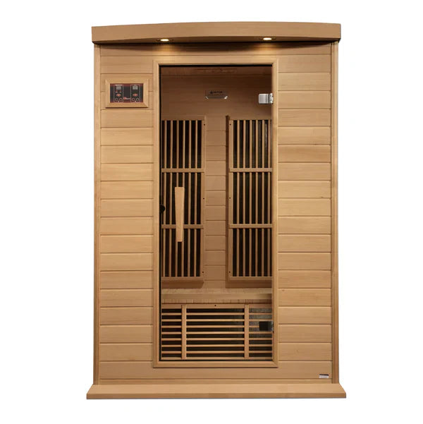 Maxxus Sauna 2-Person Near Zero EMF FAR Infrared Indoor Sauna - Canadian Hemlock (MX-K206-01-ZF)