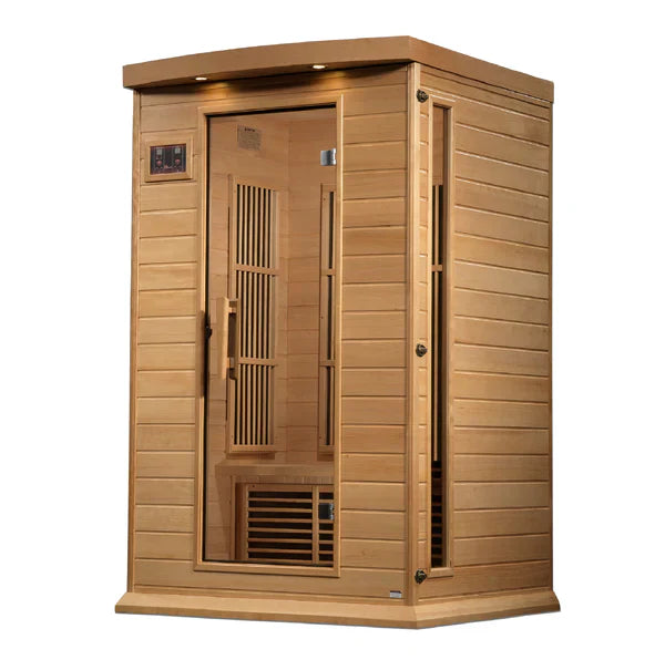 Maxxus Sauna 2-Person Near Zero EMF FAR Infrared Indoor Sauna - Canadian Hemlock (MX-K206-01-ZF)