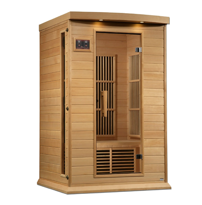 Maxxus Sauna 2-Person Near Zero EMF FAR Infrared Indoor Sauna - Canadian Hemlock (MX-K206-01-ZF)