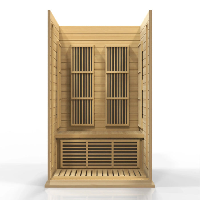 Maxxus Sauna 2-Person Low EMF FAR Infrared Indoor Sauna - Canadian Hemlock (MX-K206-01)