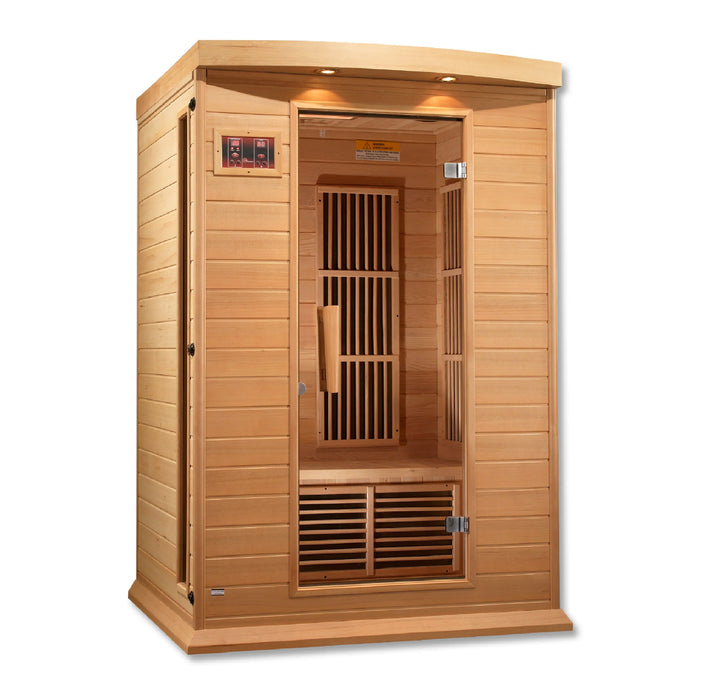 Maxxus Sauna 2-Person Low EMF FAR Infrared Indoor Sauna - Canadian Hemlock (MX-K206-01)