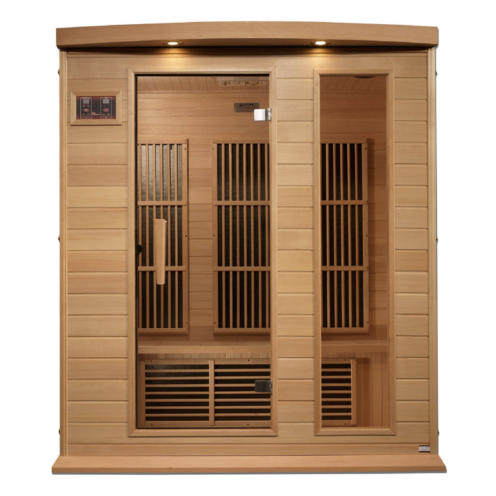 Maxxus Sauna 3-Person Near Zero EMF FAR Infrared Indoor Sauna - Canadian Hemlock (MX-K306-01-ZF)