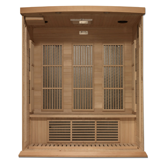 Maxxus Sauna 3-Person Near Zero EMF FAR Infrared Indoor Sauna - Canadian Hemlock (MX-K306-01-ZF)