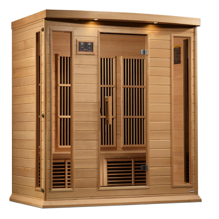 Maxxus Sauna 4-Person Near Zero EMF FAR Infrared Indoor Sauna - Canadian Hemlock (MX-K406-01-ZF)