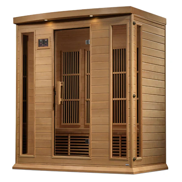 Maxxus Sauna 4-Person Near Zero EMF FAR Infrared Indoor Sauna - Canadian Hemlock (MX-K406-01-ZF)