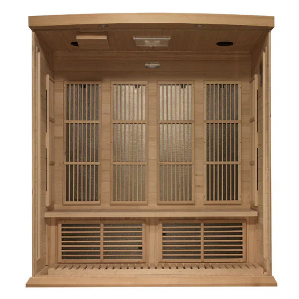 Maxxus Sauna 4-Person Near Zero EMF FAR Infrared Indoor Sauna - Canadian Hemlock (MX-K406-01-ZF)