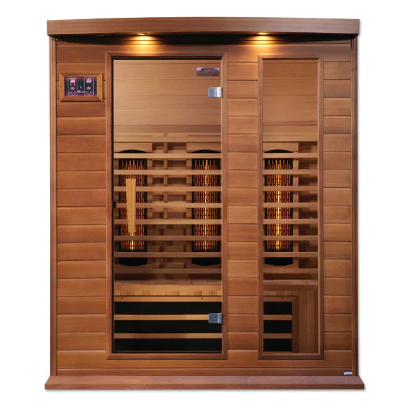 Maxxus Saunas 3-Person Full Spectrum Near Zero EMF FAR Infrared Sauna with Canadian Red Cedar (MX-M306-01-FS CED)