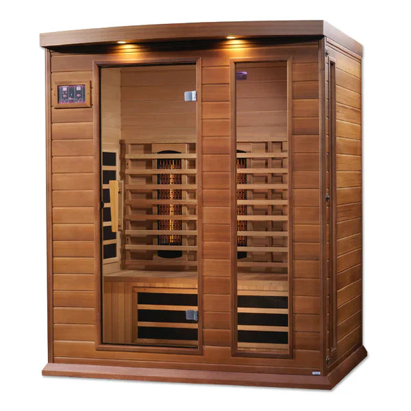 Maxxus Saunas 3-Person Full Spectrum Near Zero EMF FAR Infrared Sauna with Canadian Red Cedar (MX-M306-01-FS CED)