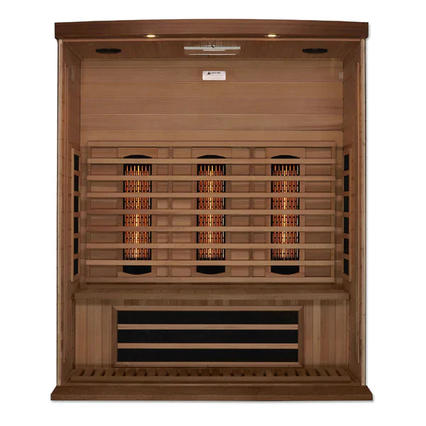 Maxxus Saunas 3-Person Full Spectrum Near Zero EMF FAR Infrared Sauna with Canadian Red Cedar (MX-M306-01-FS CED)