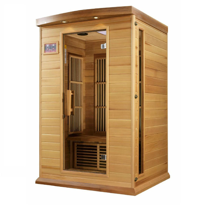 Maxxus Sauna 2-Person Low EMF Infrared Indoor Sauna - Canadian Red Cedar (MX-K206-01 CED)