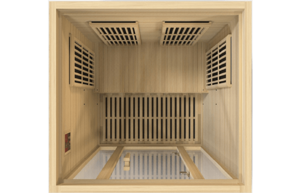 Maxxus Sauna "Seattle" 2-Person Near Zero EMF FAR Infrared Indoor Sauna - Canadian Hemlock (MX-J206-01-ZF)