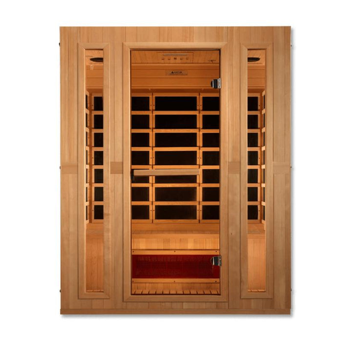 Maxxus Sauna "Trinity" Dual Tech 3-Person Low EMF FAR Infrared Indoor Sauna - Canadian Hemlock (MX-LS3-01)