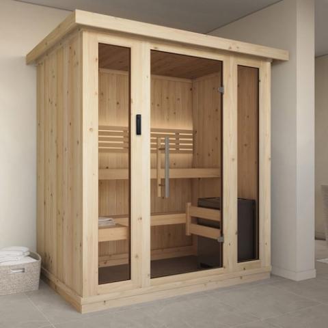 SaunaLife Model X6 | Xperience Series 3-Person Indoor Traditional Sauna - with LED Light System